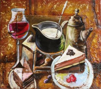 fondue and wine. Bazhenov Sergey