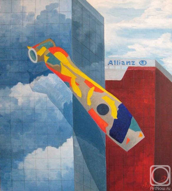 Miroshnikov Vyacheslav. Girl and bird Miro - colored dreams of Barcelona