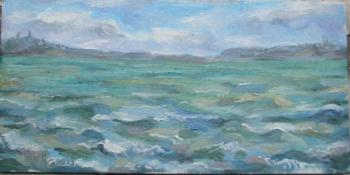 Marine etude with a view of Kerch (Sea Oil Paint). Gorenkova Anna