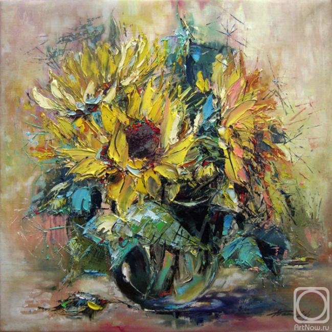 Tata Tatiana. Bouquet with sunflowers
