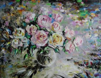 Silk rose petals. Kruglova Svetlana