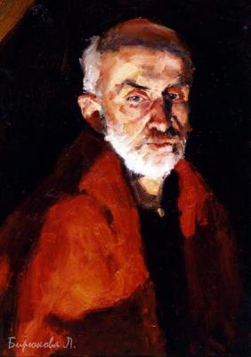 The old man in the red (A Portrait Of An Old Man In Red). Biryukova Lyudmila