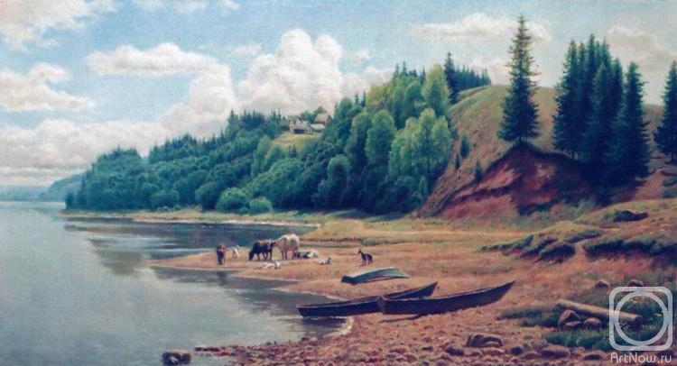Potapov Vitaliy. On the shore, Vyatka River