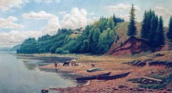 On the shore, Vyatka River. Potapov Vitaliy