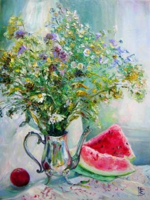 Still life with a slice of watermelon