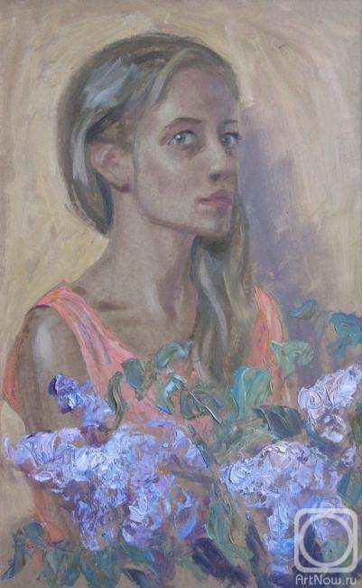Gorodnichev Andrei. Girl and a lilac