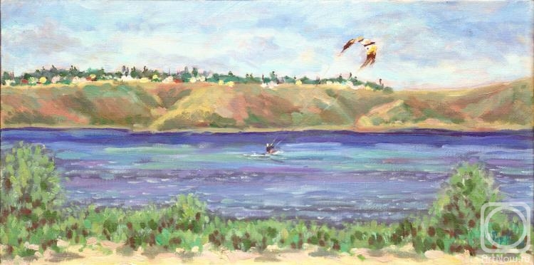 Gorenkova Anna. View of Veselovka from bugaz spit