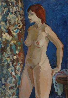 Nude on the blue