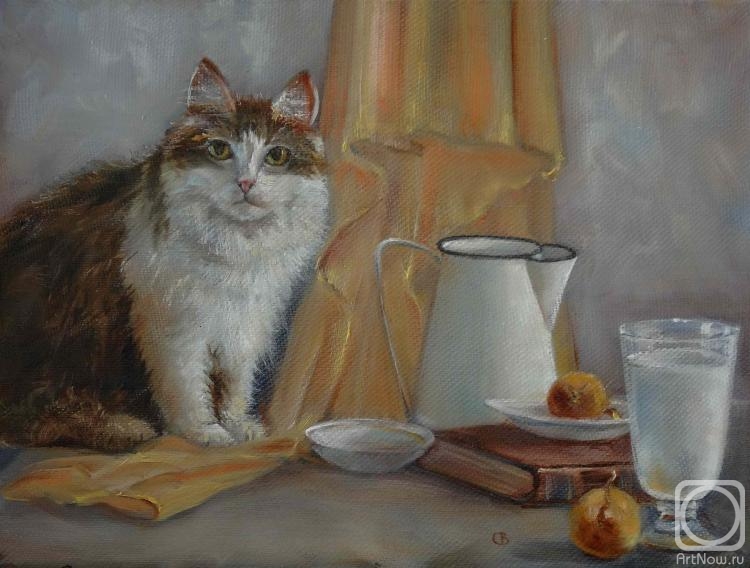 Razumova Svetlana. Breakfast with the cat