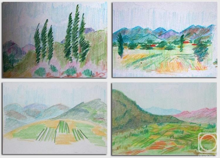 Kataeva Galina. Greece from bus window