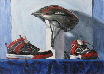 Sneakers and helmet. Gorodnichev Andrei
