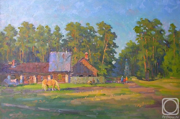 Alexandrovsky Alexander. The farm at evening