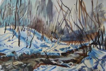 Painting March, ravine, river Kotlovka. Dobrovolskaya Gayane
