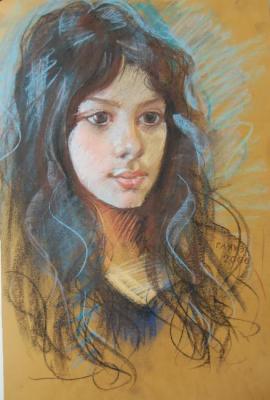 Portrait of Dasha, from nature (). Dobrovolskaya Gayane