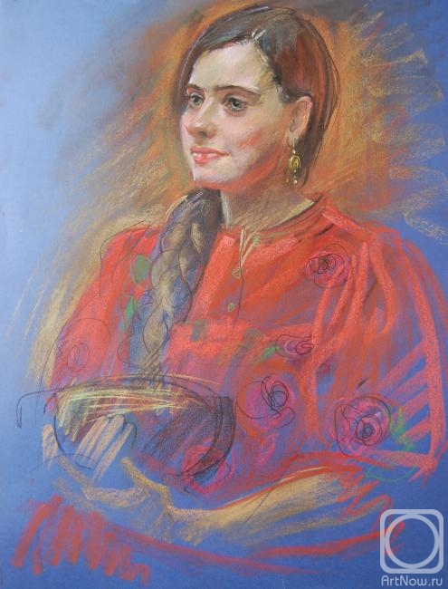 Dobrovolskaya Gayane. The Portret of Alina in Red