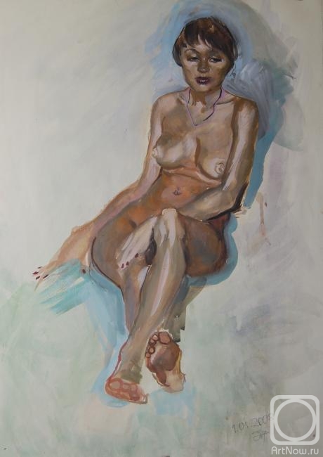Dobrovolskaya Gayane. Naked Girl Sitting