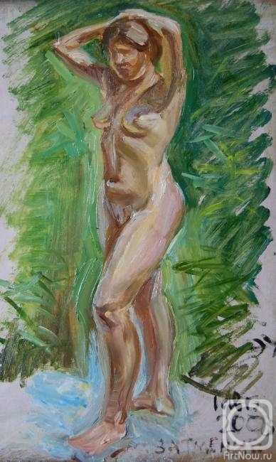 Dobrovolskaya Gayane. Nude with hands raised