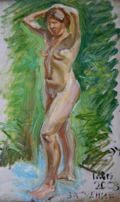 Nude with hands raised. Dobrovolskaya Gayane