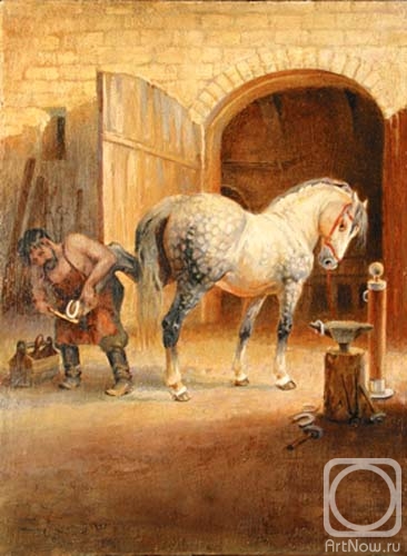 Finagenov Dmitriy. Smith with bulon horse