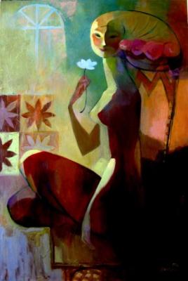 Nude with flower-2 90x60 2013. Brodsky Elinor