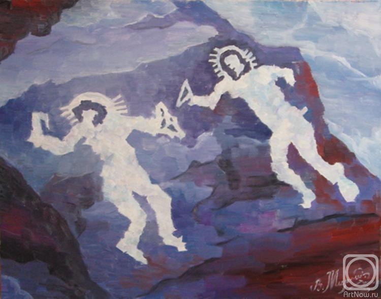 Miroshnikov Vyacheslav. Aliens - motives of cave drawings