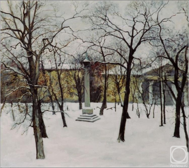 Egorov Viktor. Winter on Vasilevsky Island. Academic Park