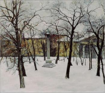 Winter on Vasilevsky Island. Academic Park