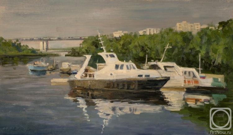 Serebrennikova Larisa. Boats on the Moskva River