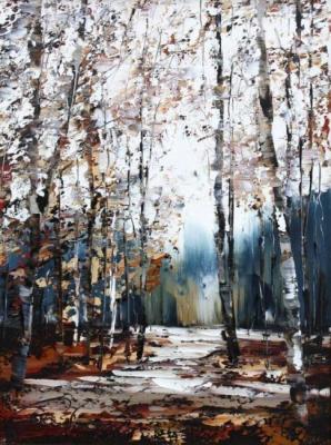 Young birch trees (Young Trees). Boyko Evgeny