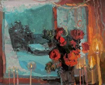 Silence by candlelight. Christmas. Korznyakov Nikolay