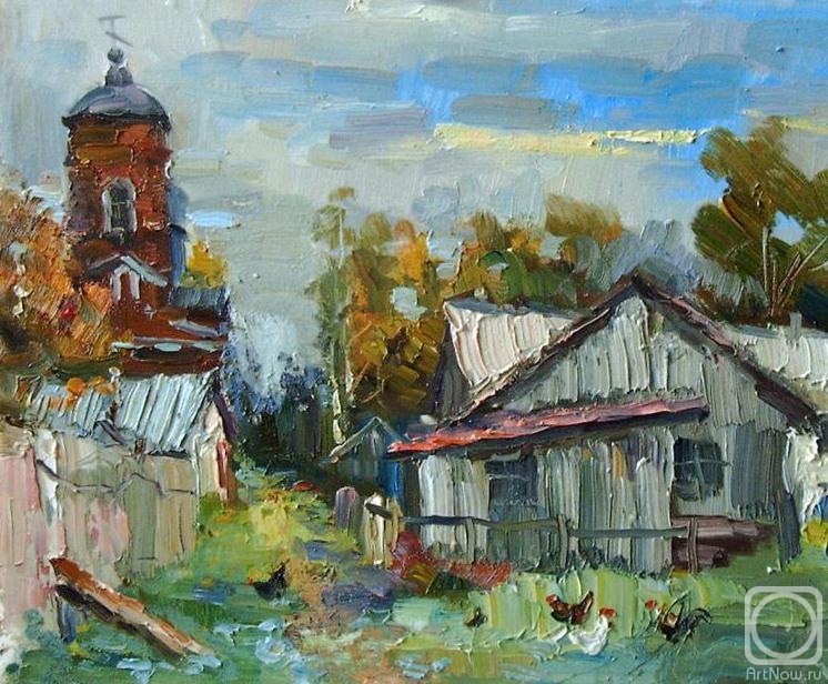 Veselkin Pavel. Rural motive. Village Sharp stone