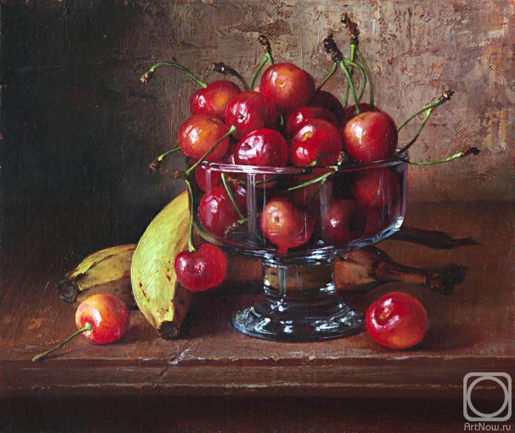Annenkov Dmitri. Still life with cherries