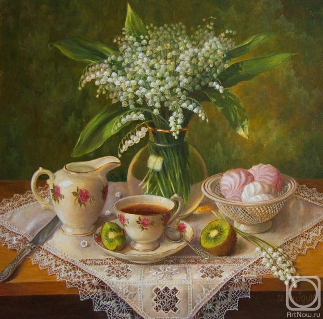 Gayduk Irina. Still life with lilies of the valley