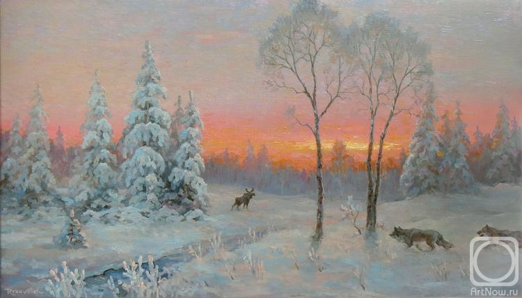 Volkov Sergey. Wolves on hunting