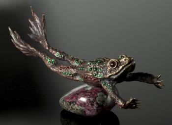 Frog in love (red version) (Sculpture Frog). Ermakov Yurij