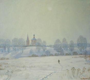 Landscape with temple (Winter Sun). Melikov Yury
