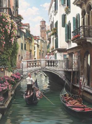 The street with flowers in Venice (Venetian Streets). Sterkhov Andrey