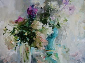 Variation on the theme "Peonies" or "Longing for Summer". Anisimova Galina