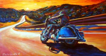 Catching the sun (Motorcycle Rider). Fedosenko Roman