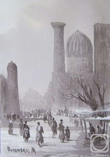 Mukhamedov Ulugbek. Registan, view of the dome of Sher-dor