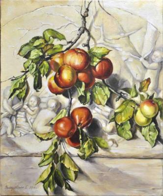 still life with apples. Komarovskaya Yelena