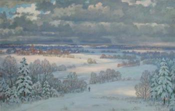 Winter Landscape with a Hunter. Melikov Yury