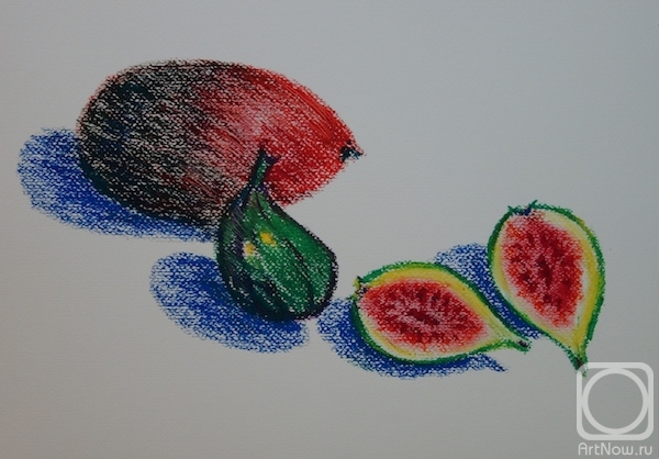 Lukaneva Larissa. 627 Study with mango and figs