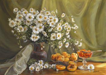 Panov Eduard Parfirevich. Daisies with apricots