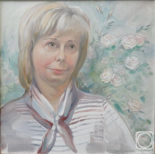 Solodovnik Vladimir. Portrait with roses