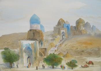 Shakhi-zinda mausoleum (Water-Colour). Mukhamedov Ulugbek