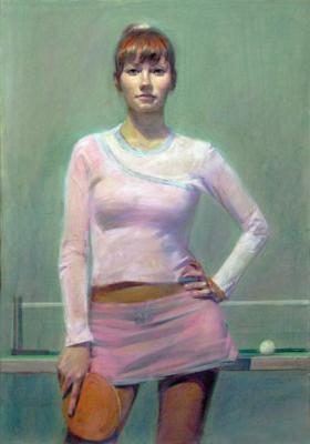 Fille avec la raquette