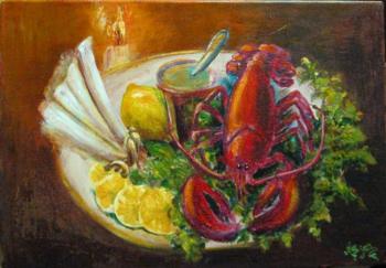 Late dinner with lobster. Bystrova Anastasia