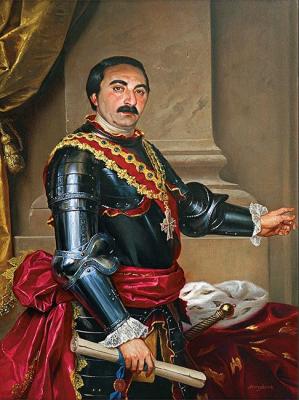 Portrait of a man in armor. Mazur Nikolay