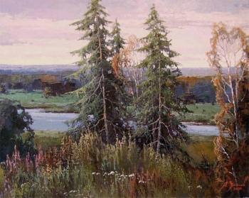 Fir-trees and grasses. Zaitsev Alexander